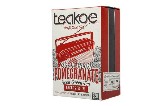 - Block Party Pomegranate :: Iced Green Tea - Teakoe - 1