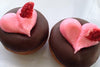 Vegan Chocolate Covered Strawberry Mini Cake Donuts