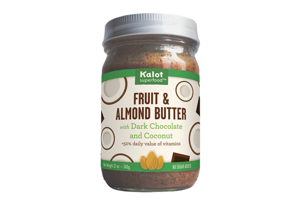 Fruit and Almond Butter with Dark Chocolate and Coconut