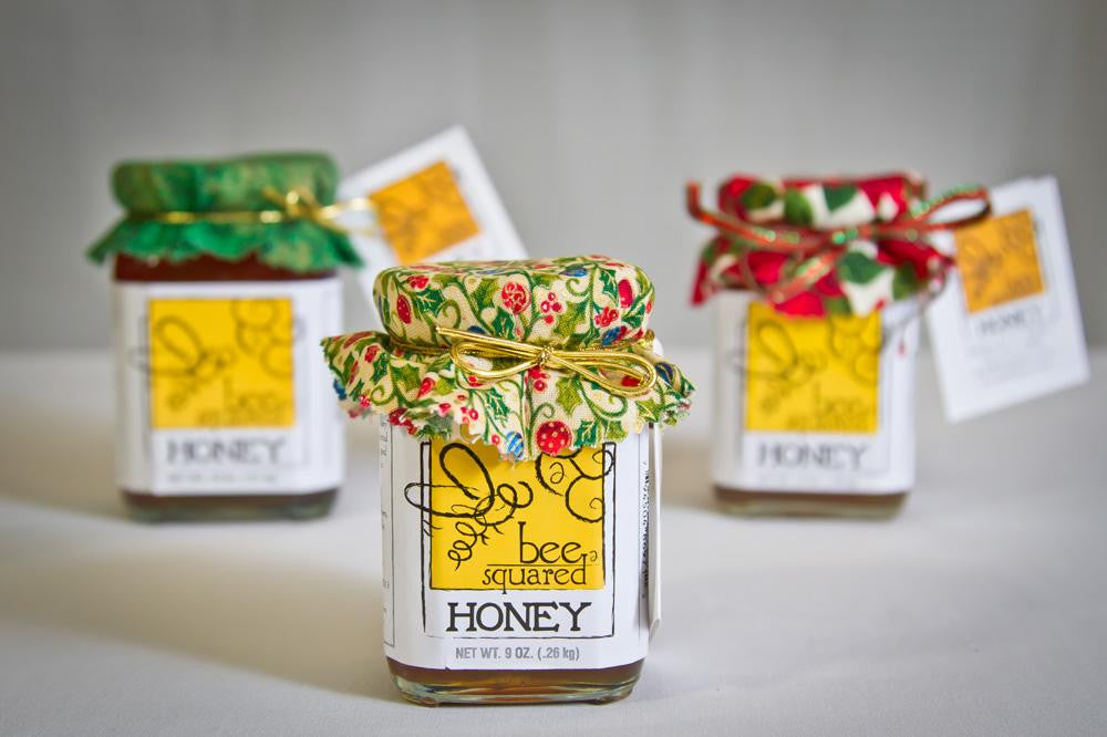 Honey Jar with Holiday Wrap (Orange Blossom)