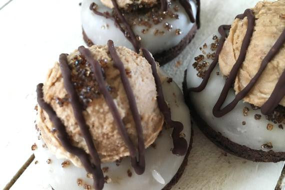 Vegan Caffe Mocha Mini Cake Donuts