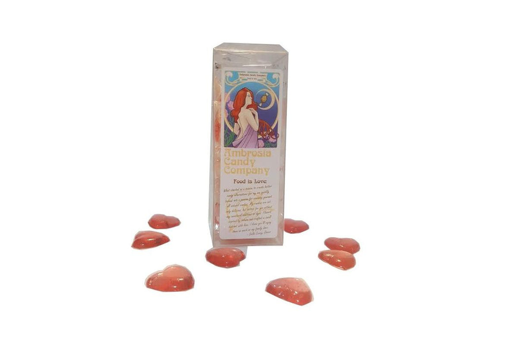 Rosewater Heart Hard Candy Drops